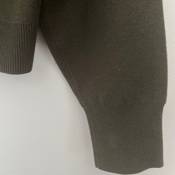 Sandro Paris Olive Green Soft Designer Hoodie Pullover Sweatshirt Size L - Picture 13 of 13